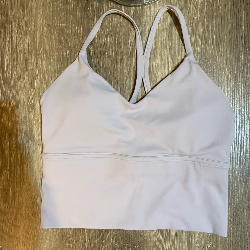 Lilac Strappy Longline Sport Bra Size Small